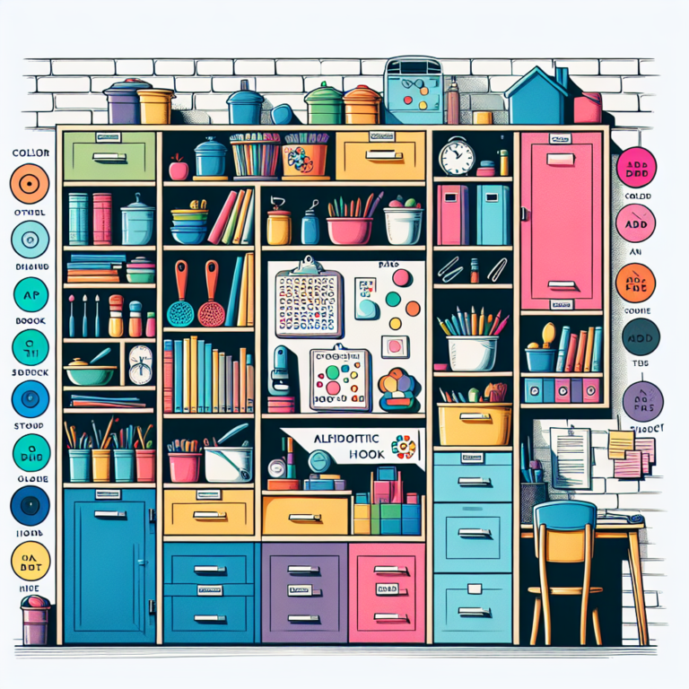Color-Coded Labels for Home Organization for ADHD