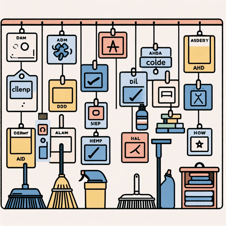 "Creating an ADHD-friendly Cleaning Routine with Labels